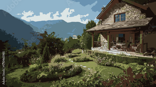 house in the mountains
