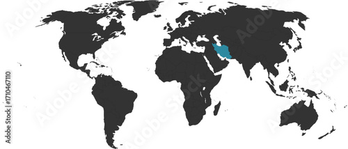 Iran Vector Map Outline SVG
