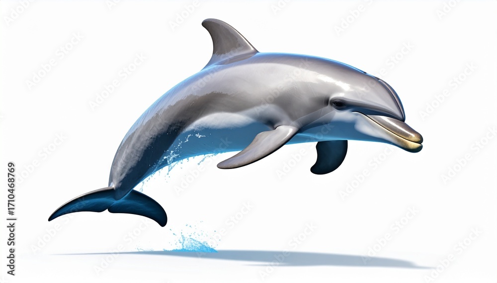 Fototapeta premium dolphin jumping isolated on white