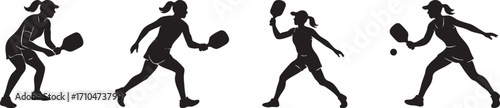 Pickleball Player Silhouette