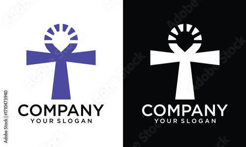 Crreative Ankh or key of life Egyptian hieroglyphic symbol isolated vector illustration sign - High quality pixel perfect religion related logo 