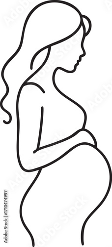 Pregnant woman silhouette