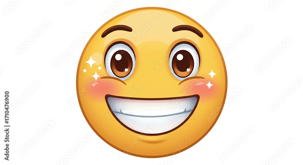 Fototapeta premium Smiling emoji face