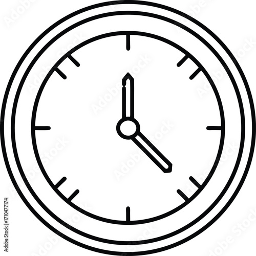 clock outline icon aligned neatly in sequence.