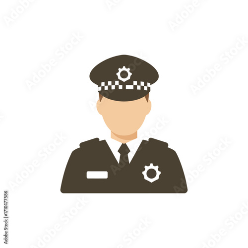 faceless police officer in uniform an official representative of law enforcement and security authority figure