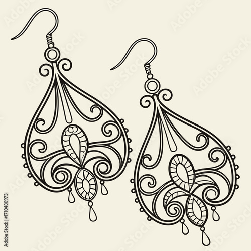 Elegant teardrop earrings, a vintageinspired design