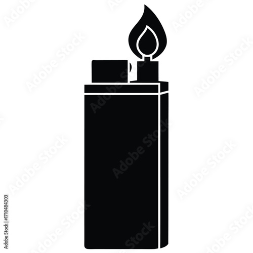 cigarette lighter vector icon