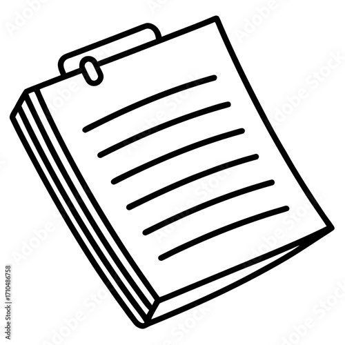 Score pad line art vector