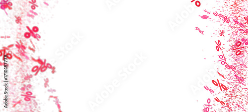 Wallpaper Mural Abstract background with pink percentage symbols. Perfect for sale banners, promotions, and marketing materials. Torontodigital.ca