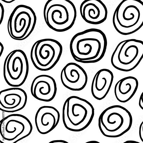 Bold black spiral pattern on white, a dynamic and modern abstract design perfect for creative projects and stylish backgrounds