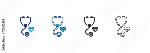 Doctor Icon Set Multiple Style Collection