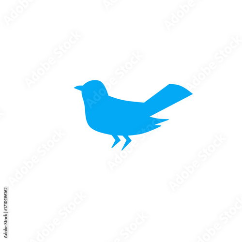Flying American blue warbler bird Silhouette Design And Vector Illustration