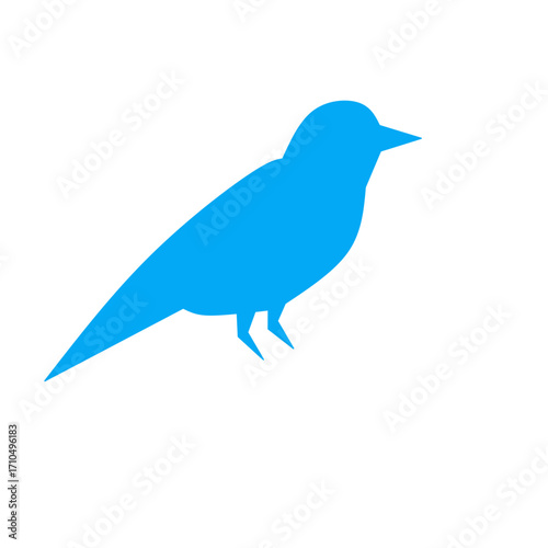 Flying American blue warbler bird Silhouette Design And Vector Illustration