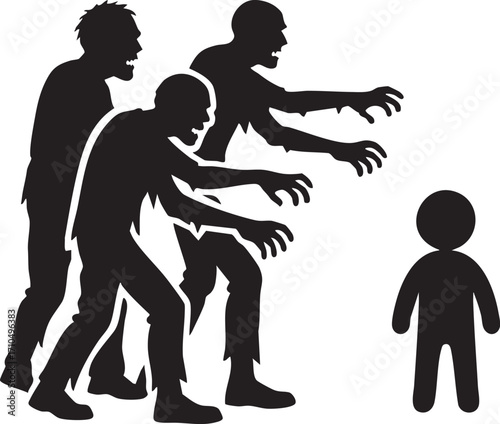 Zombie silhouettes