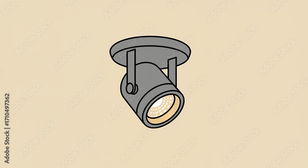 Fototapeta premium Overhead spot light illustration