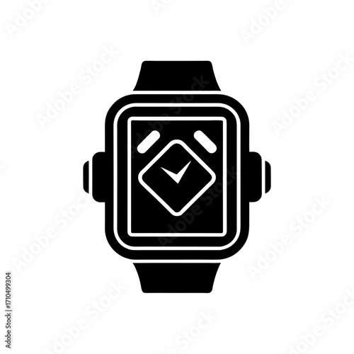 fitness tracker smartwatch glyph icon 