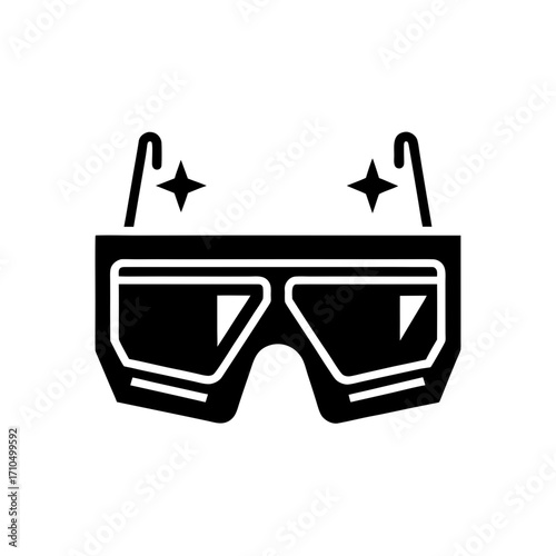 augmented reality glasses glyph icon 