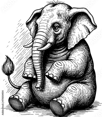 African Elephant Illustration