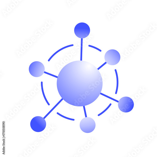 Abstract network illustration of interconnected nodes representing communication, data, and connections for technology and business