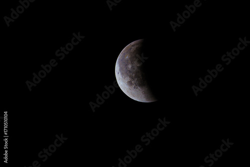 Moon partial eclipse. Partial lunar eclipse of September 2025.