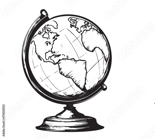 globe isolated on white background
