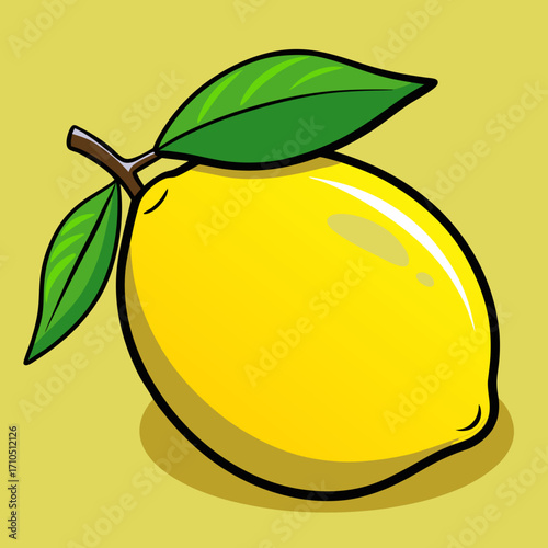 Vector illustration of fresh and juicy citrus fruits, including lemons and oranges, with green leaves