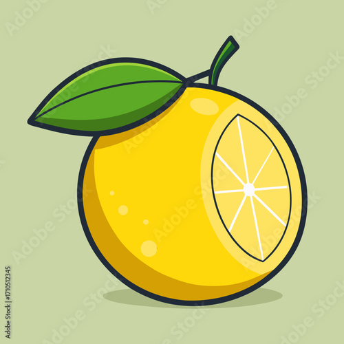 vector illustration of lemon