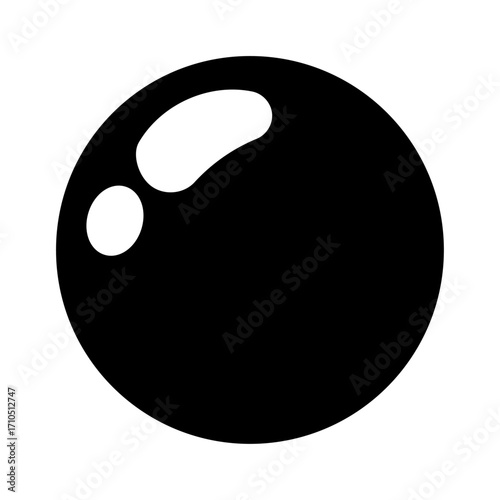 Crystal Ball Silhouette – Magical Black Sphere Icon