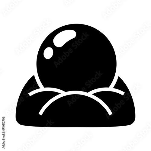 Crystal Ball Icon – Fortune Telling and Mystic Symbol