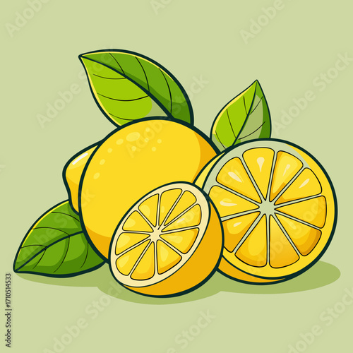 vector illustration of lemon
