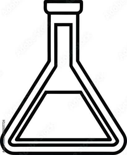 laboratory flask innovation outline icon vector.