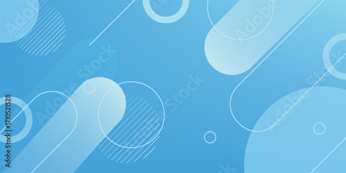 Abstract blue geometric shapes background. Dynamic shapes composition. Vector illustration
