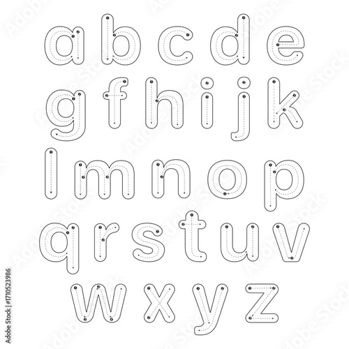 set of vector alphabet letters