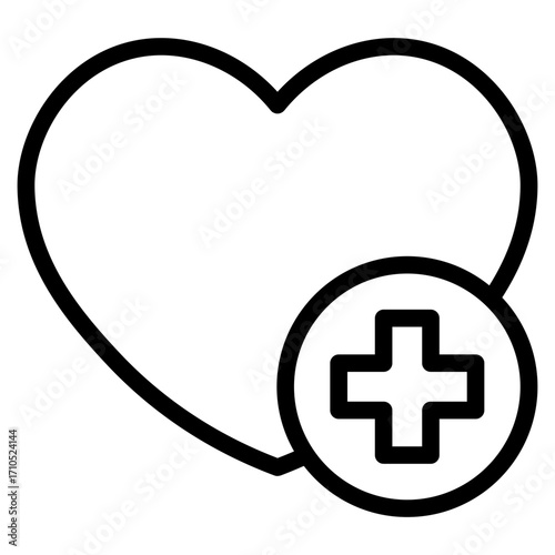 Heart care icon in vector illustration