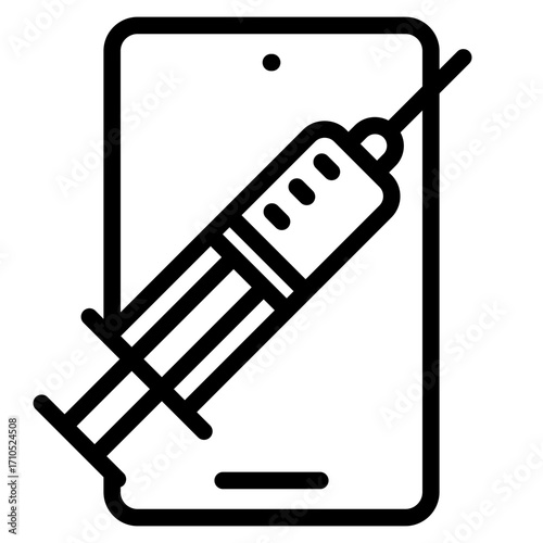 Vaccination app icon in vector illustration
