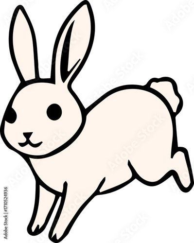 An illustration of a rabbit 토끼 일러스트