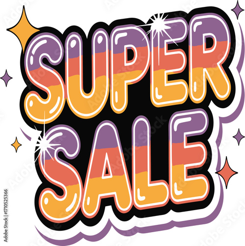 Unleash incredible savings with this vibrant "Super Sale" graphic, perfect for creating buzz and driving customer excitement for your next promotion
