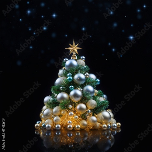 Sapin de noël rempli de boules