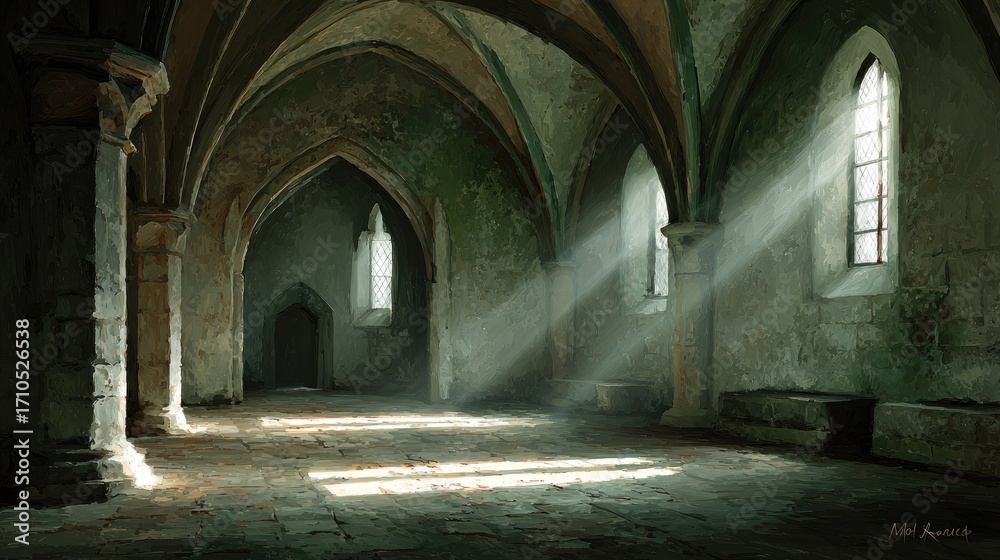 Obraz premium Sunlit Arches Interior