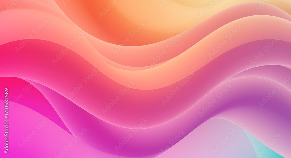Fototapeta premium Abstract Gradient Waves Soft Light Background Beautiful Presentation Template