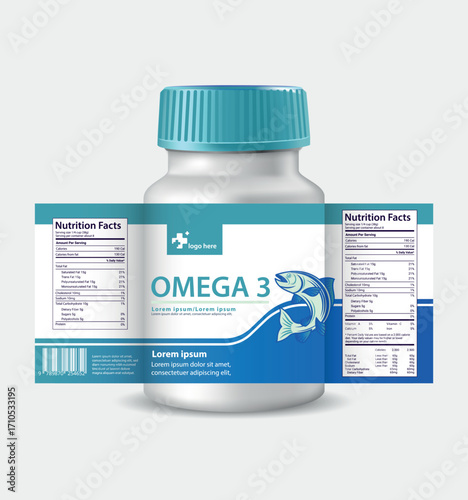 Pills & Vitamins Bottle Packaging Template (10)