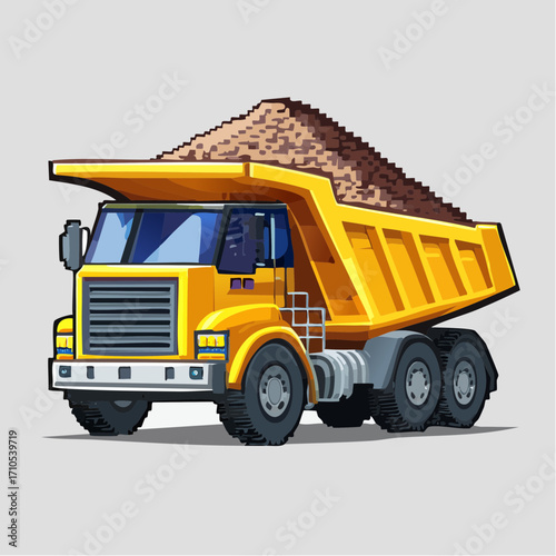  dump truck isolated on white