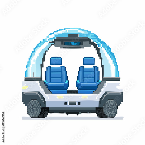 futuristic car isolated on white background