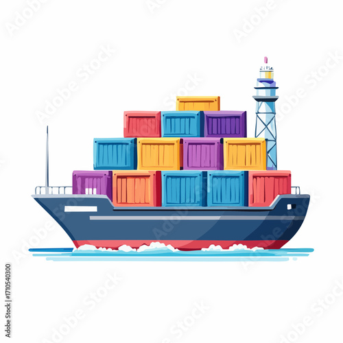 cargo ship with cargo containers
