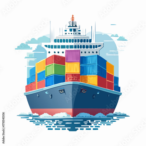 cargo ship with cargo containers