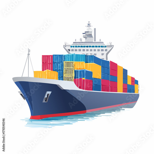 cargo ship with cargo containers