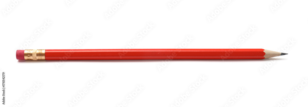 Fototapeta premium One sharp graphite pencil isolated on white
