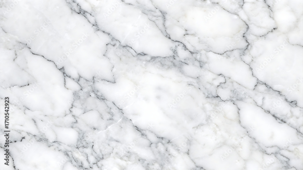 Fototapeta premium Polished White Marble Surface with Gray and Black Veining