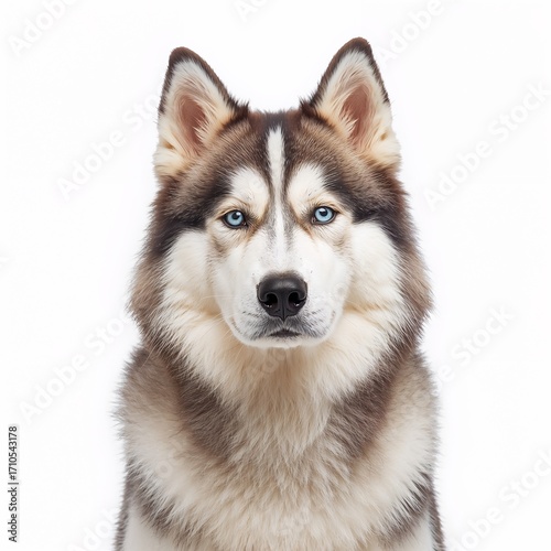 Siberian husky isolated on white background