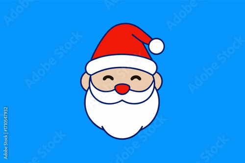 Festive Santa Claus Portrait A Cheerful Vector for Holiday Designs